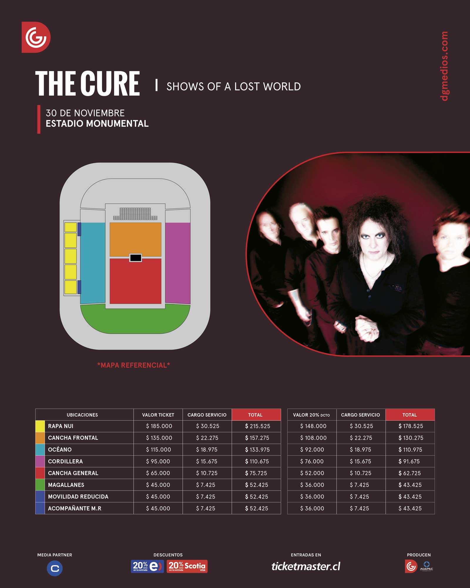 cure tour schedule 2023