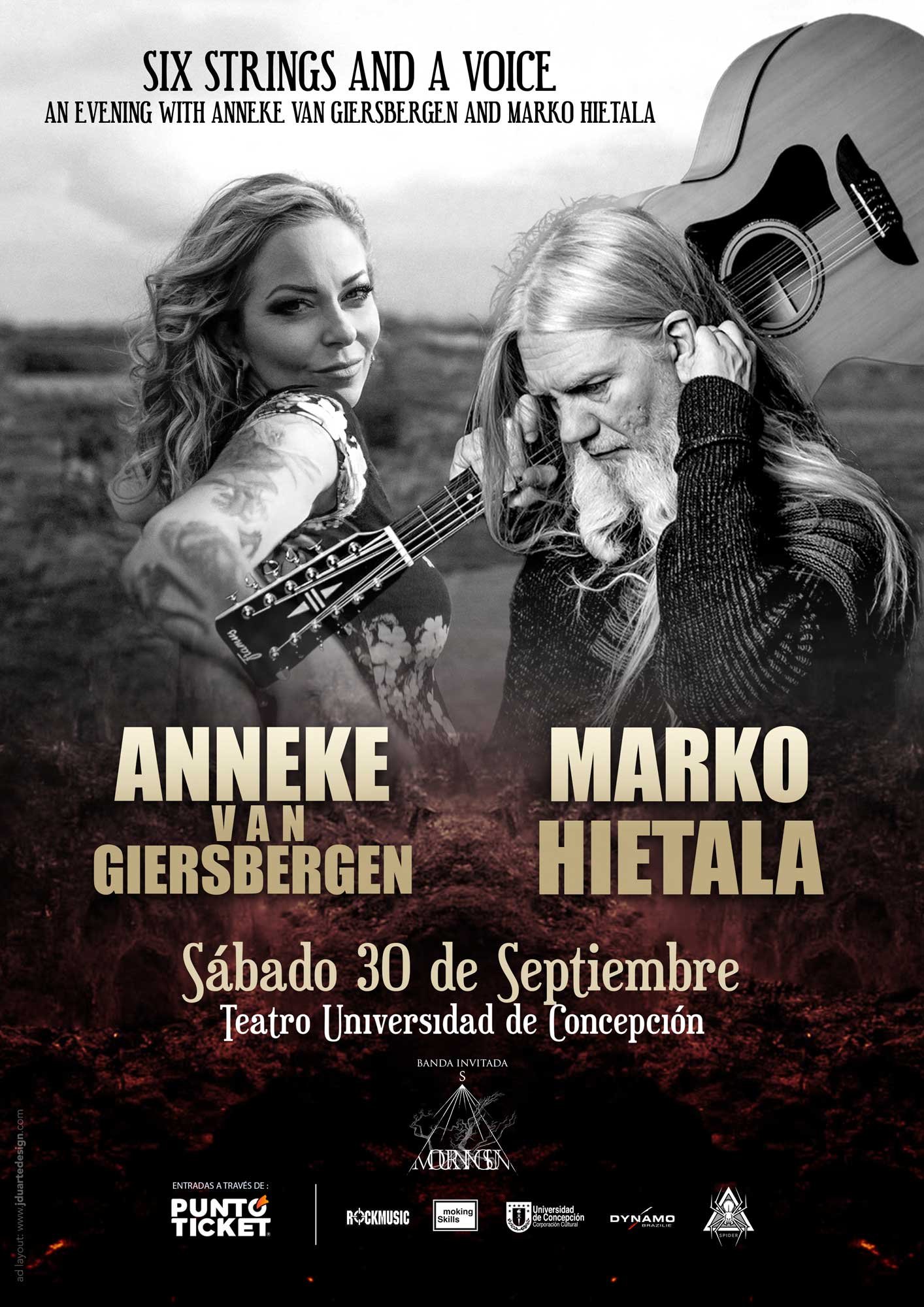 Anneke van Giersbergen x Marko Hietala en Chile | Afiche