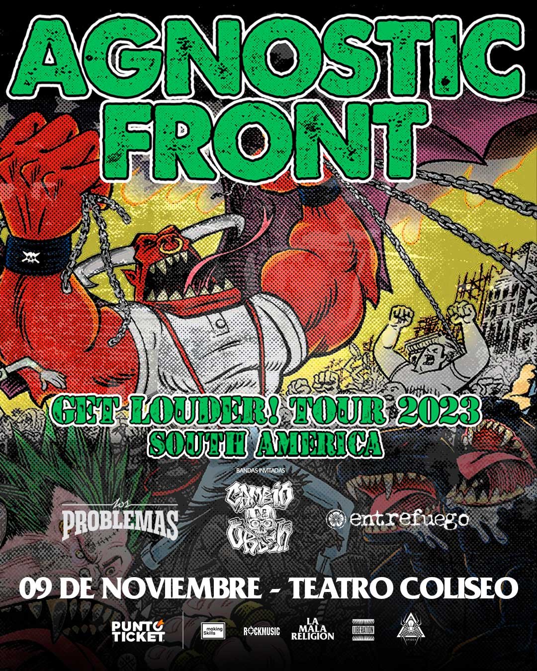 Agnostic Front en Chile | Afiche