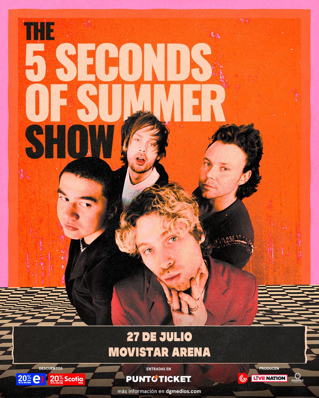 5 Seconds of Summer en Chile | Afiche