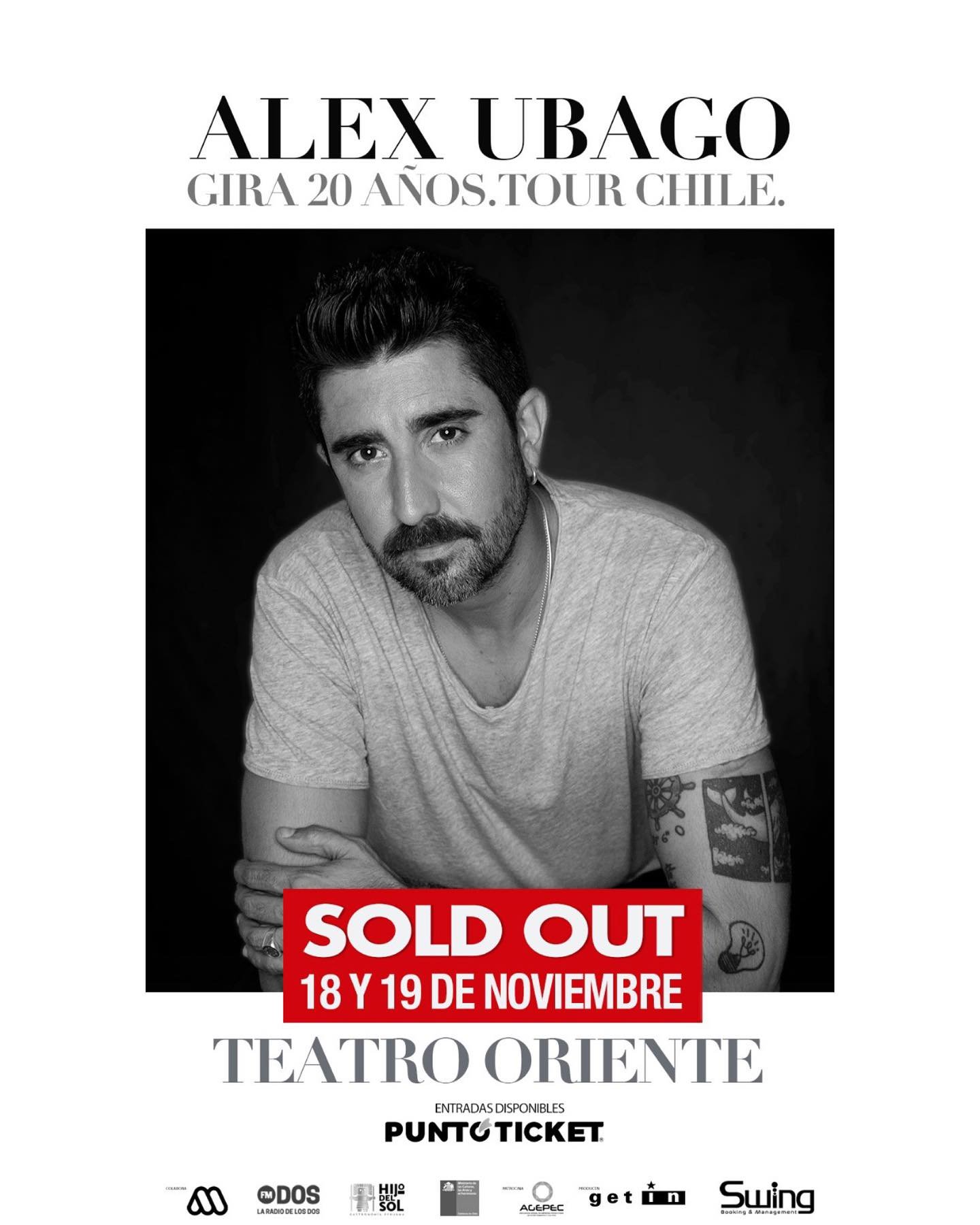 Alex Ubago | Afiche | Nueva Fecha
