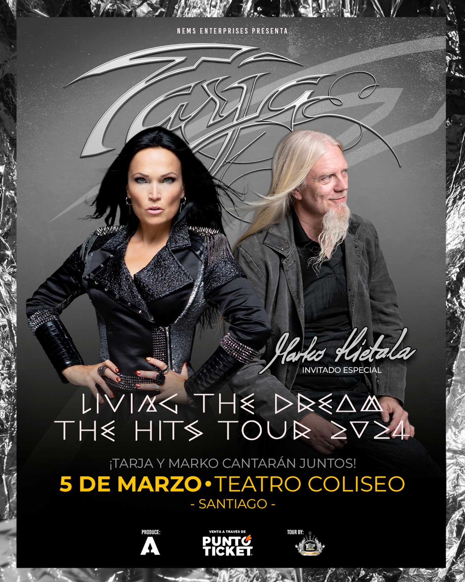 Tarja y Marko Hietala | STGO | Afiche