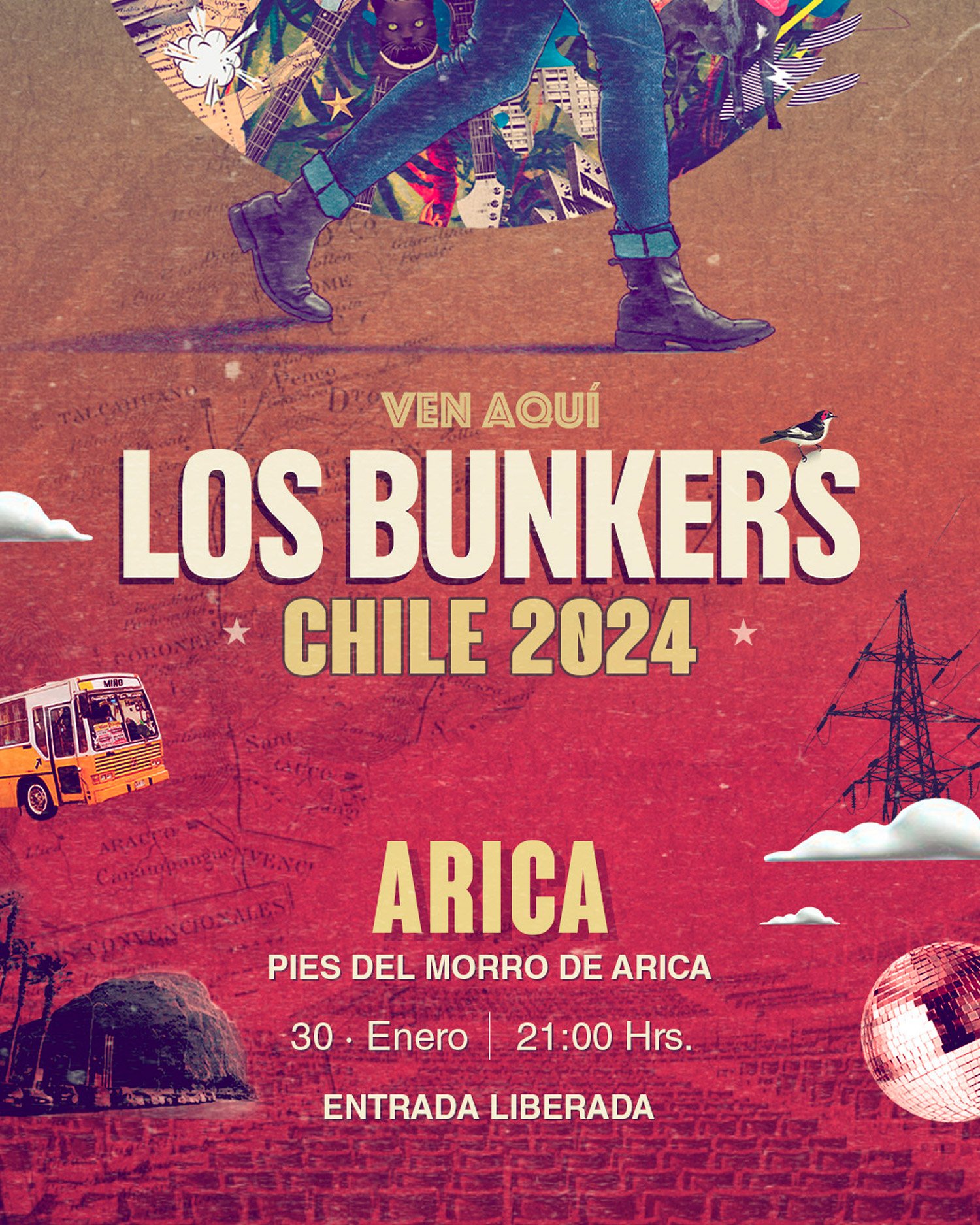 Los Bunkers | Arica | Afiche