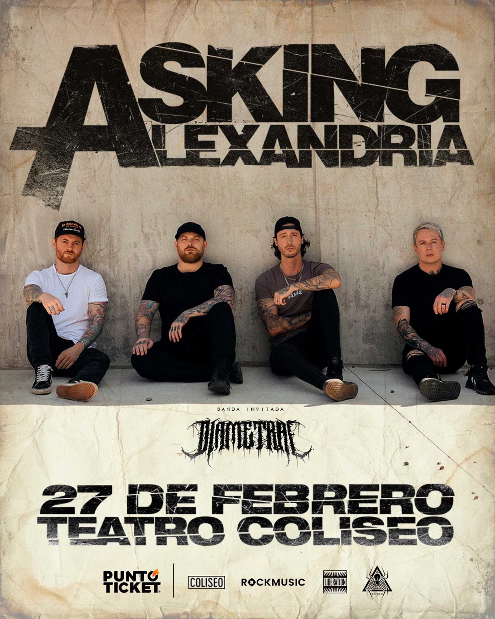 Asking Alexandria | Diametral | Chile | Afiche