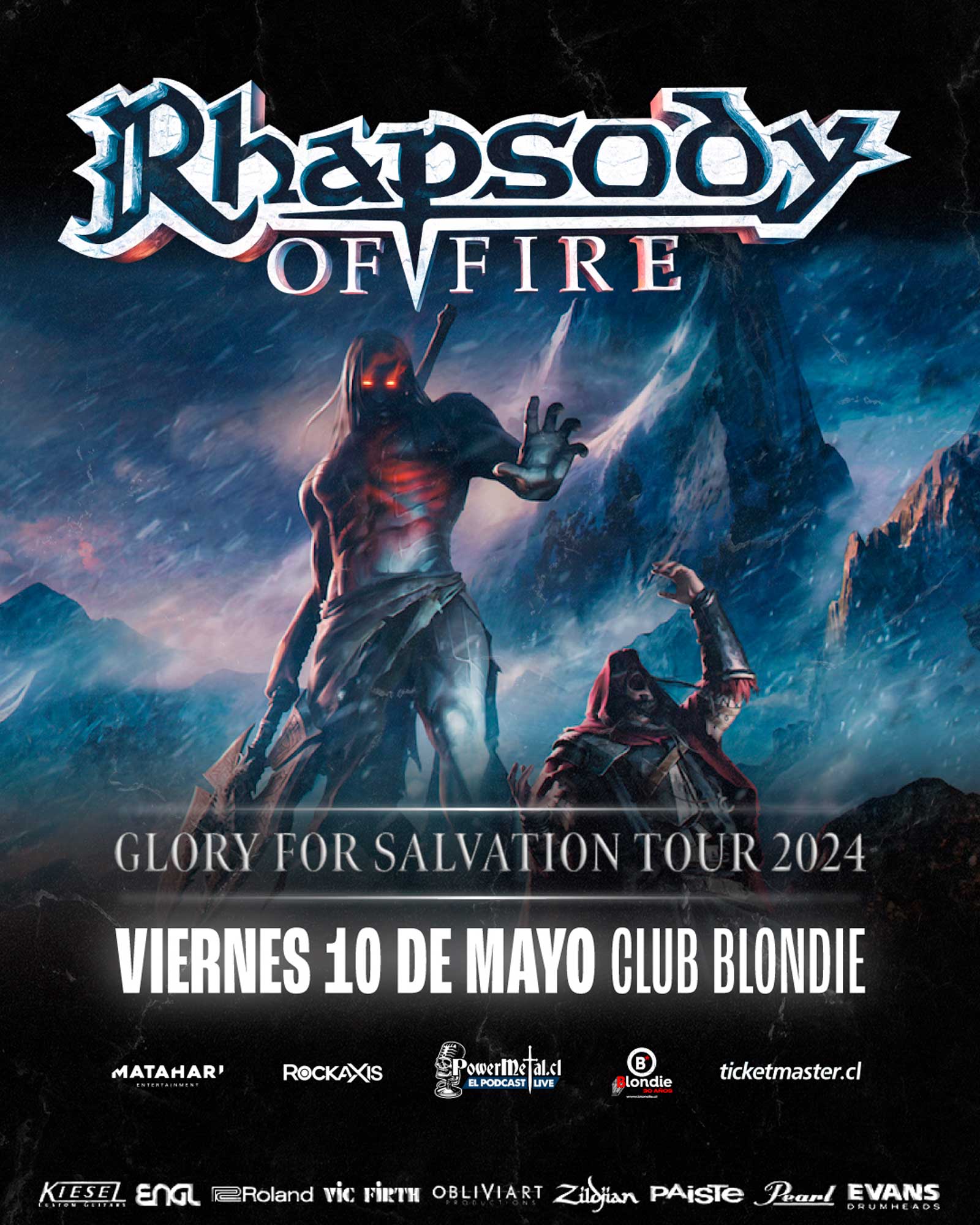 Rhapsody of Fire trae a Chile su ‘Glory for Salvation Tour 2024