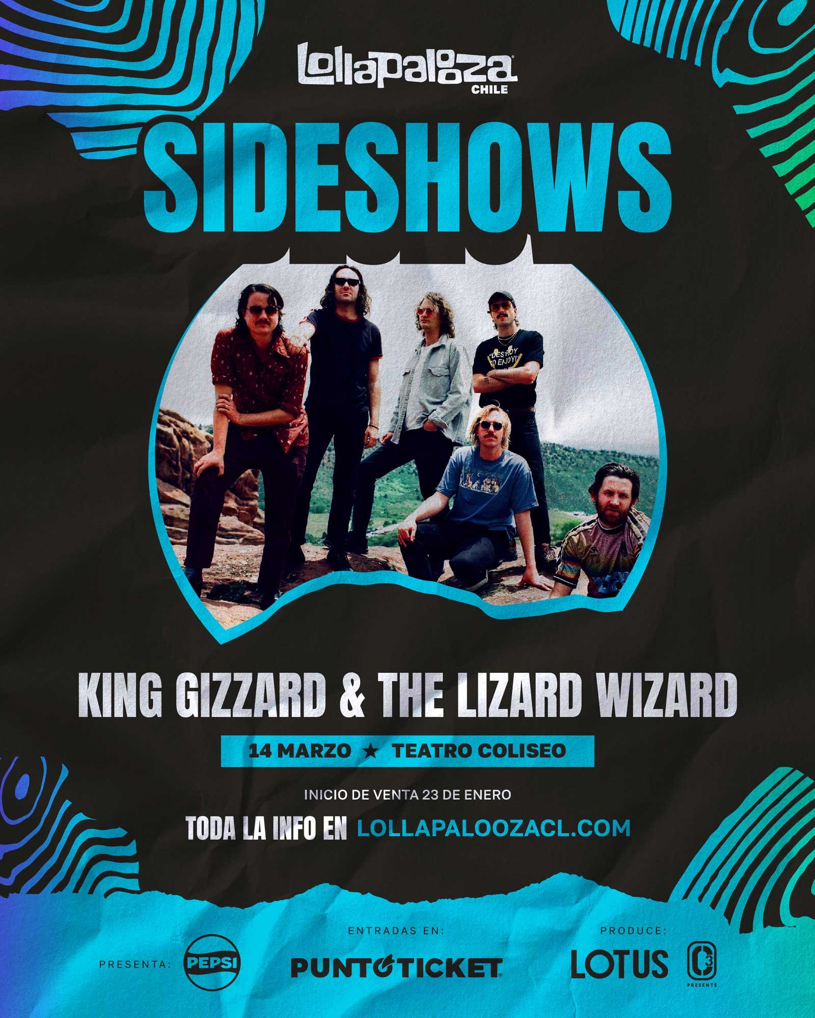 King Gizzard & the Lizard Wizard @ Teatro Coliseo | Afiche