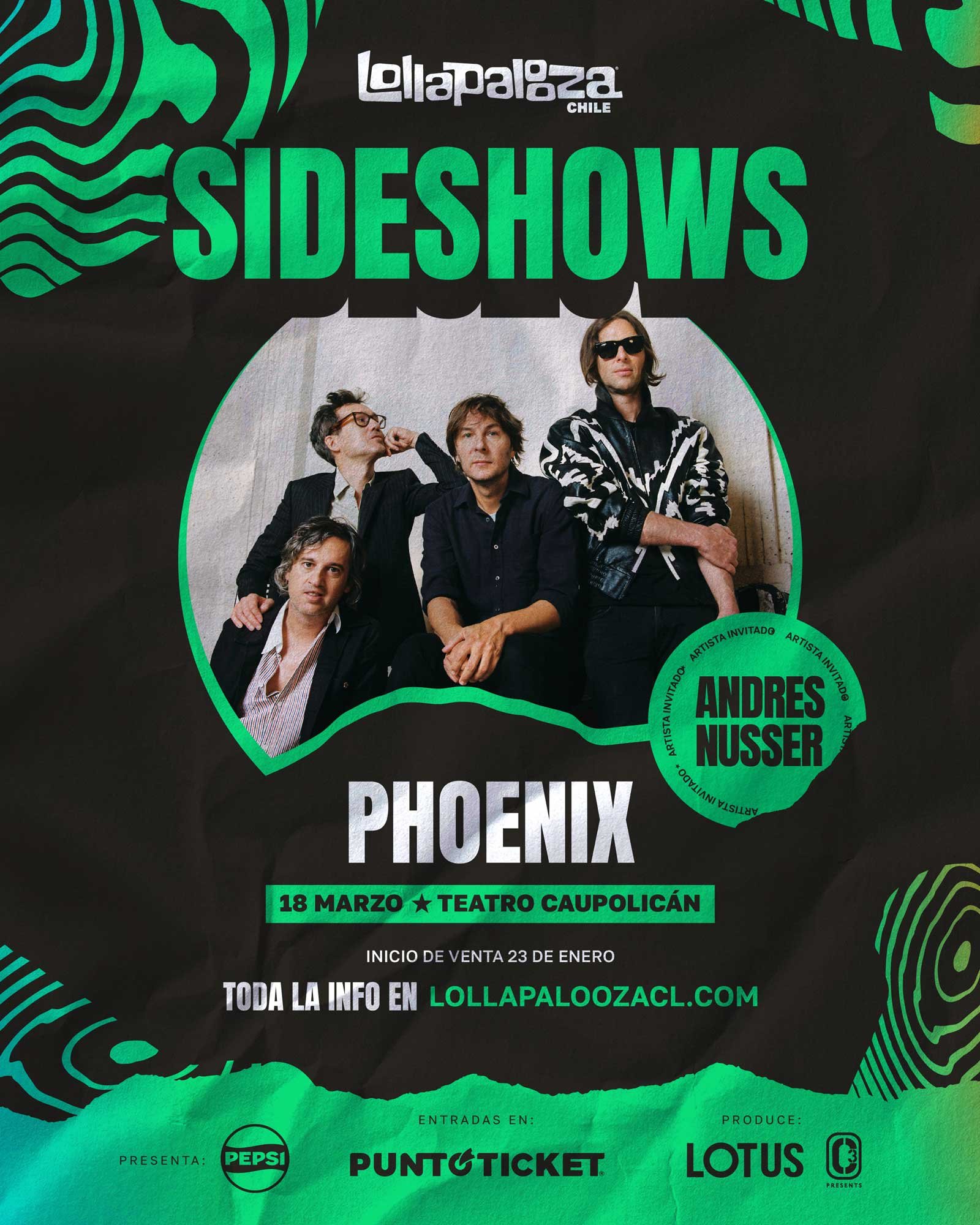 Phoenix @ Teatro Caupolicán | Afiche
