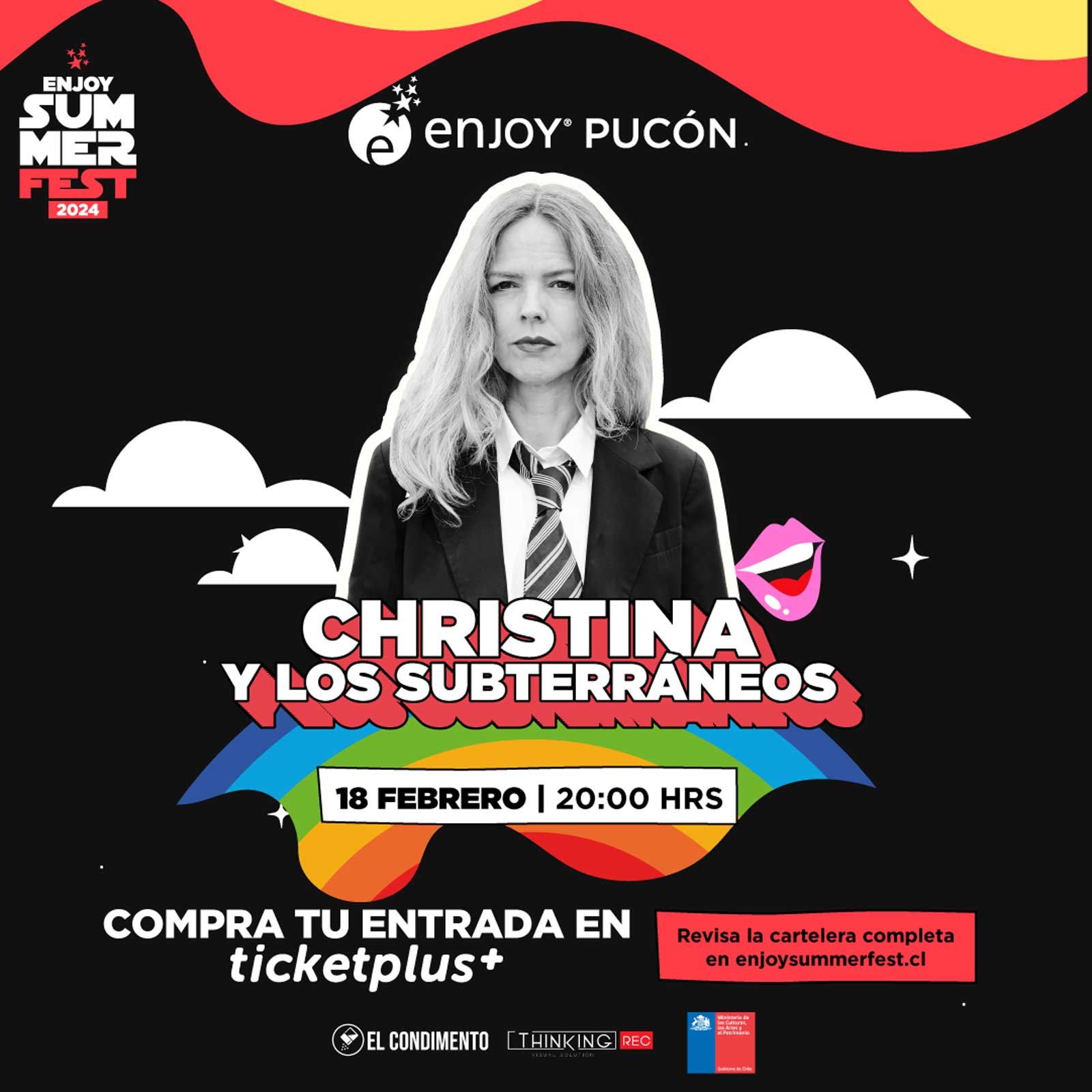 Christina y Los Subterráneos @ Pucon | Afiche