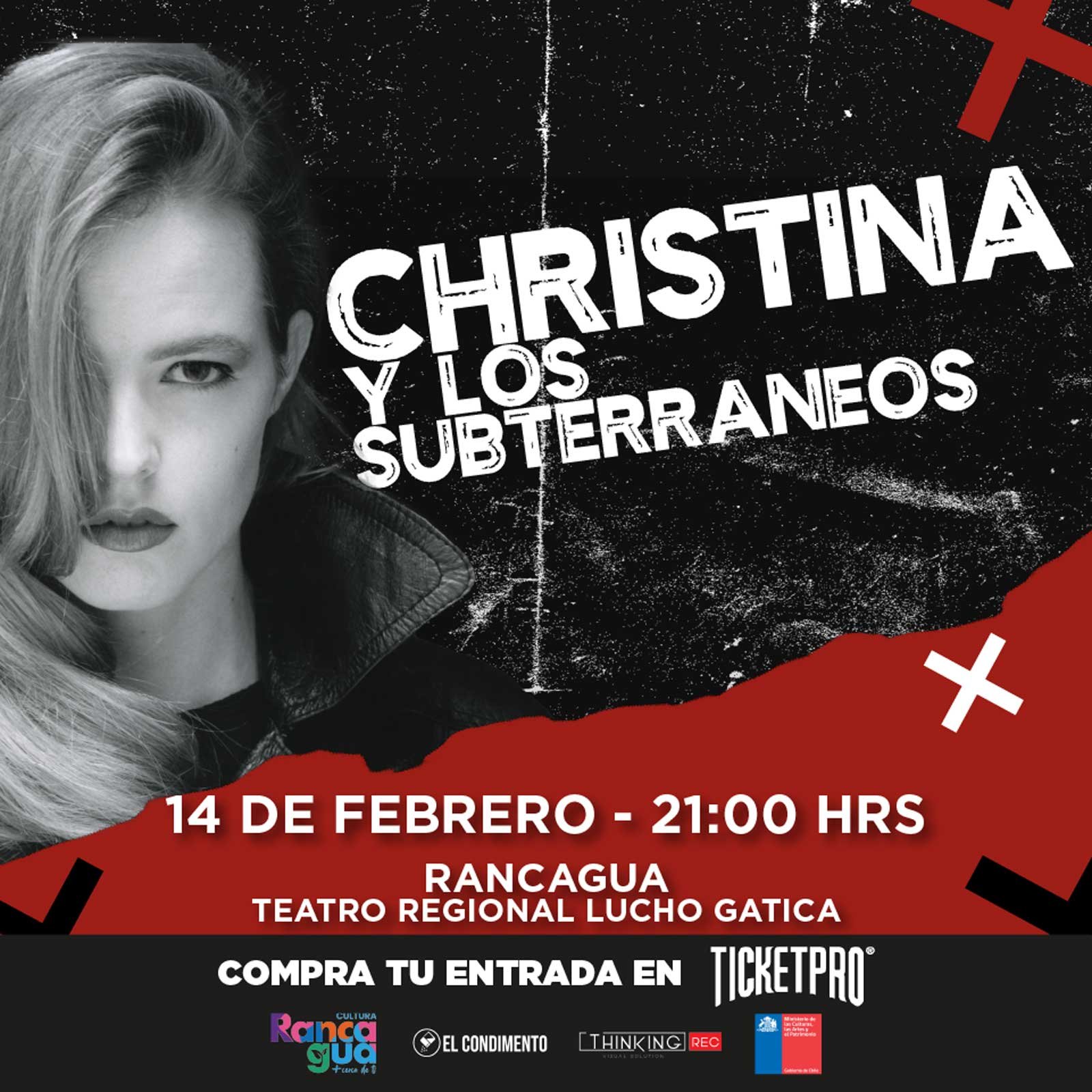 Christina y Los Subterráneos @ Rancagua | Afiche