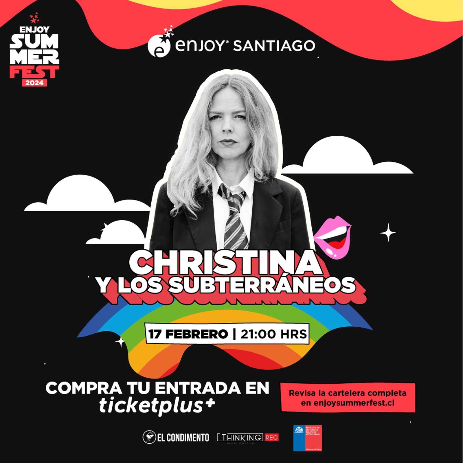 Christina y Los Subterráneos @ Santiago | Afiche