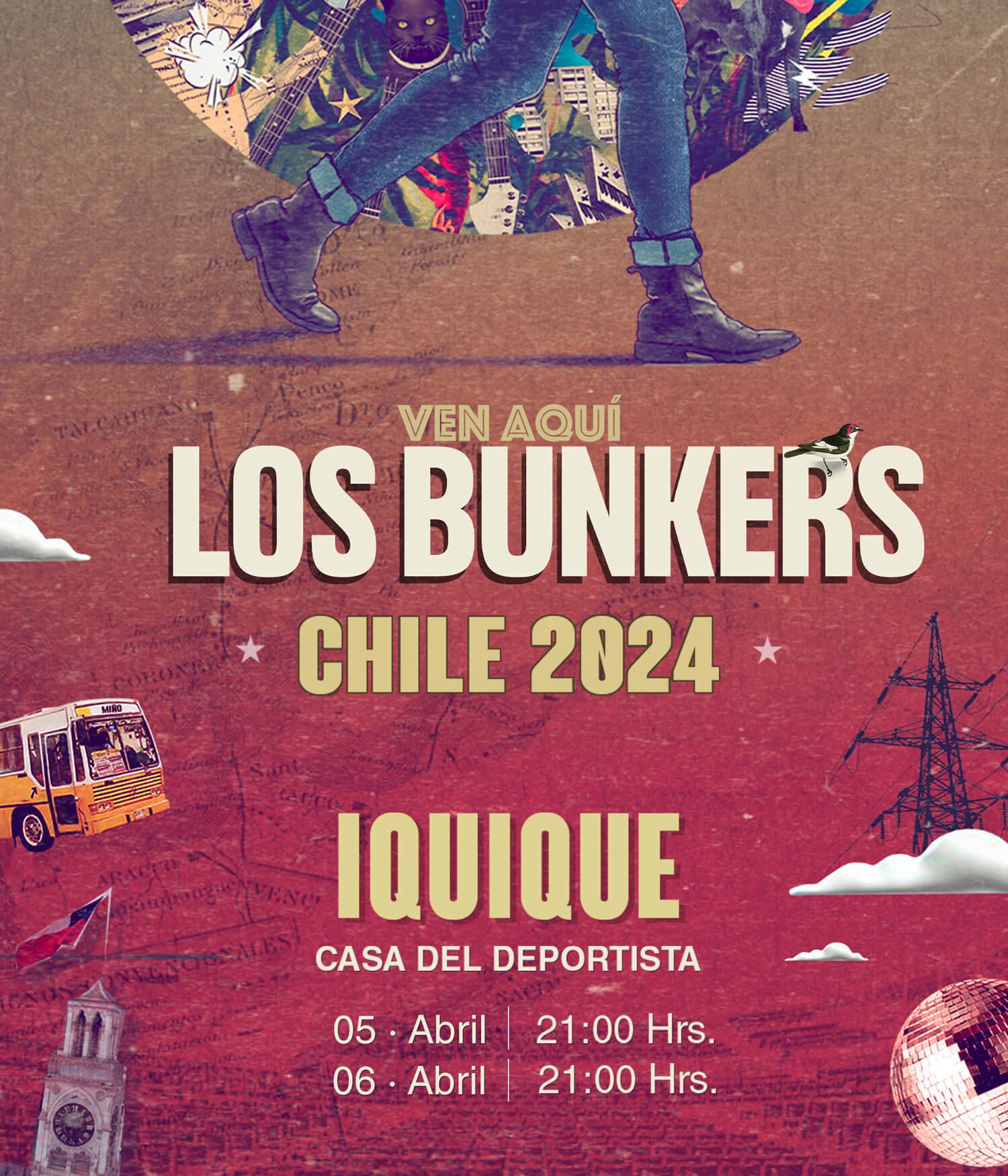 Los Bunkers @ Iquique | Afiche