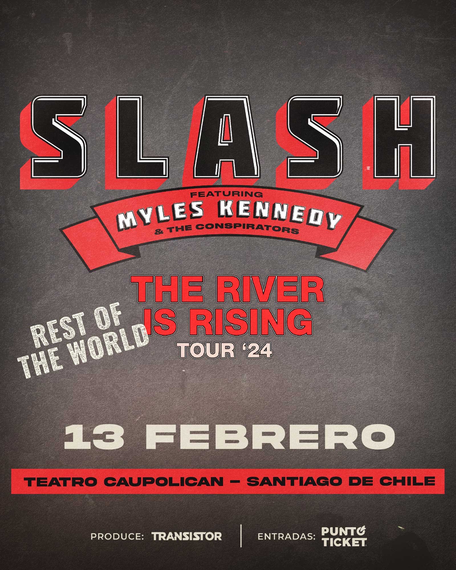 Slash ft. Myles Kennedy & The Conspirators @ Teatro Caupolicán | Afiche