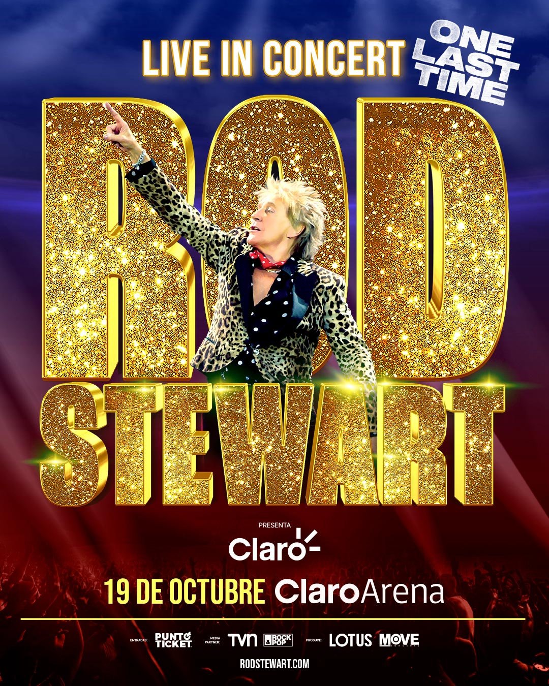 Sir Rod Stewart en Chile | Afiche
