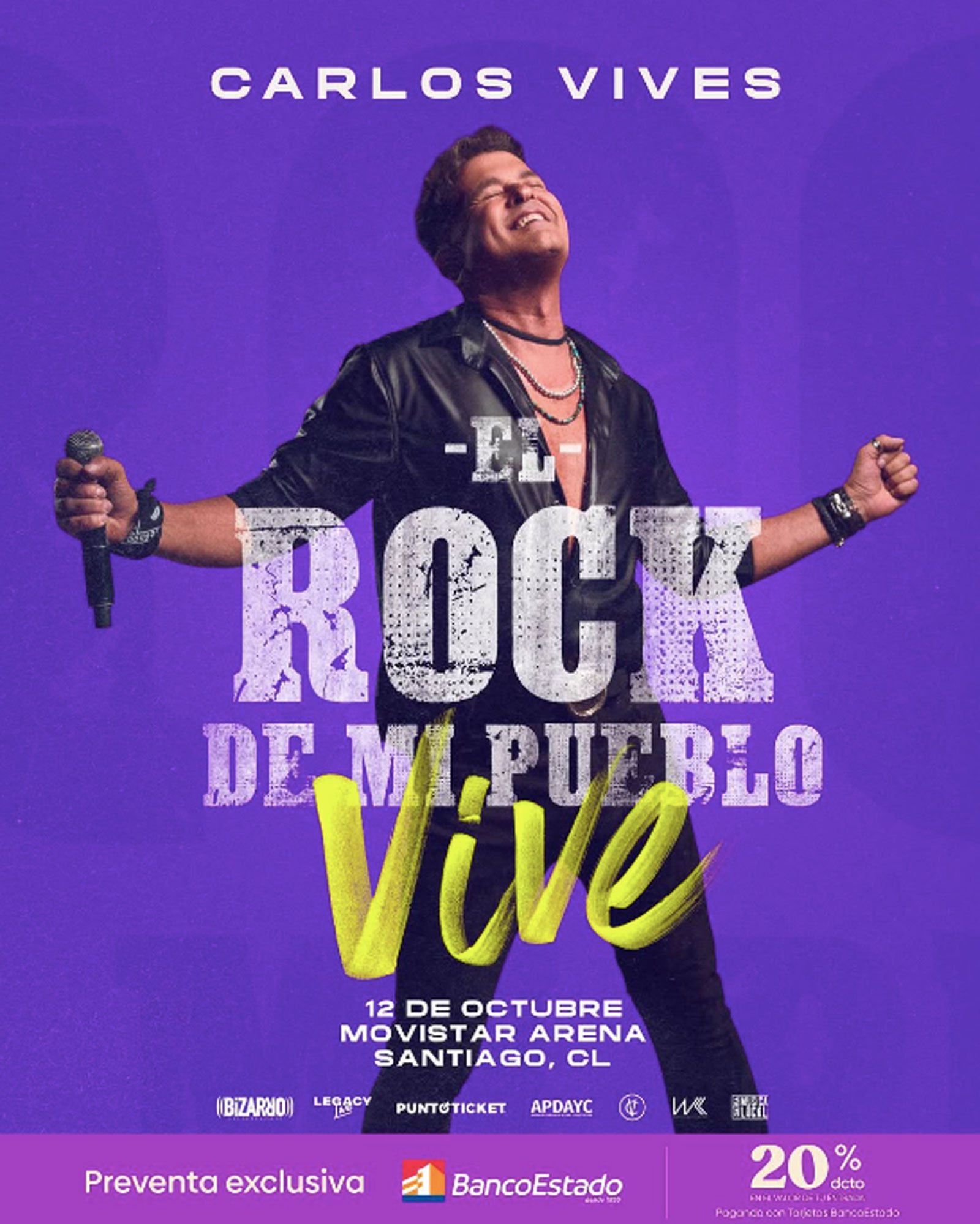 Carlos Vives | El Rock De Mi Pueblo Vive | Afiche