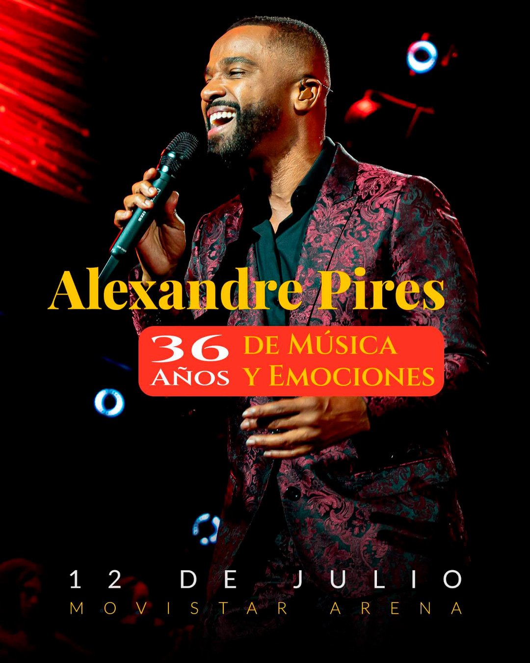 Alexandre Pires en Movistar Arena | Afiche