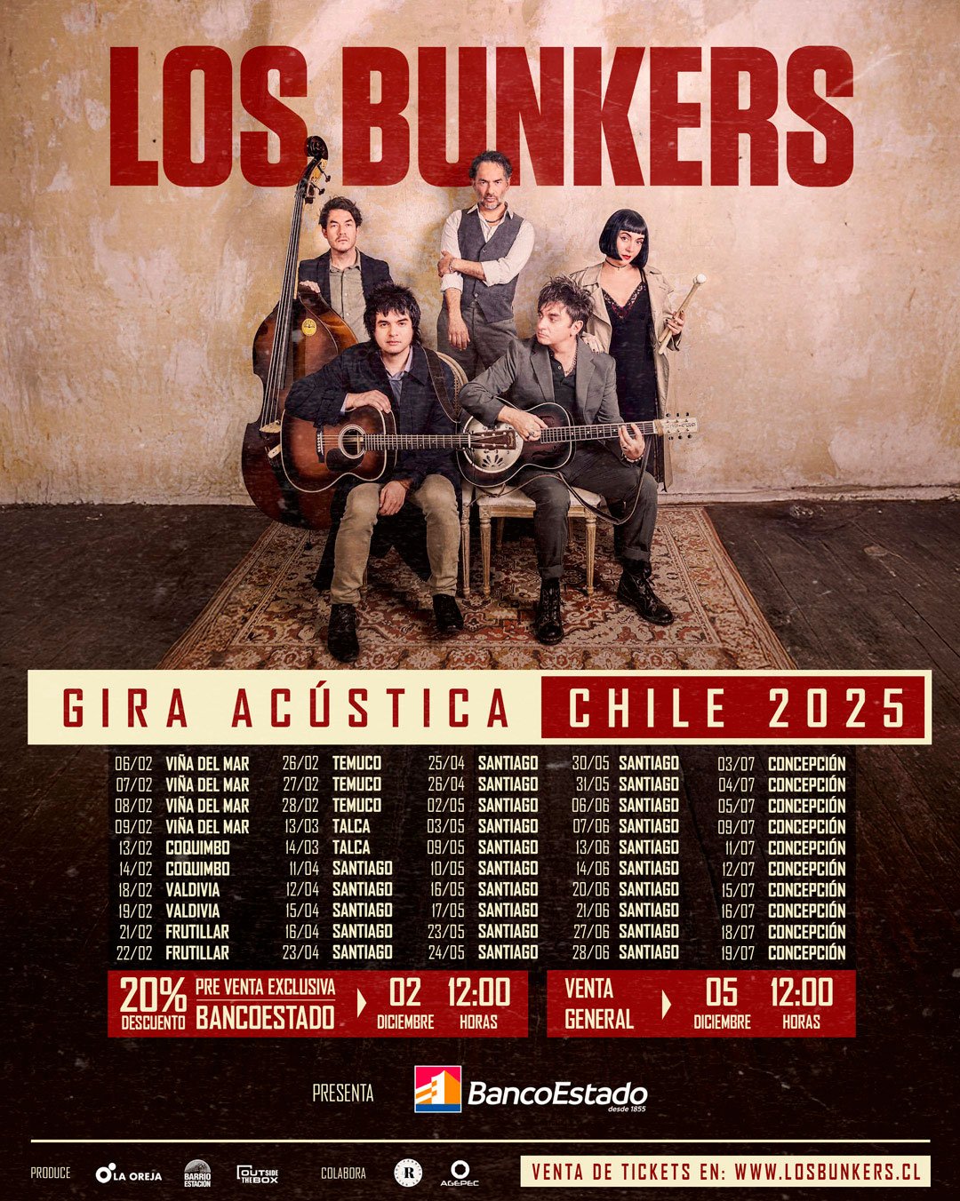 Los Bunkers | Gira Acústica 2025