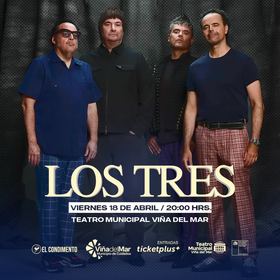 Los Tres en viña | afiche