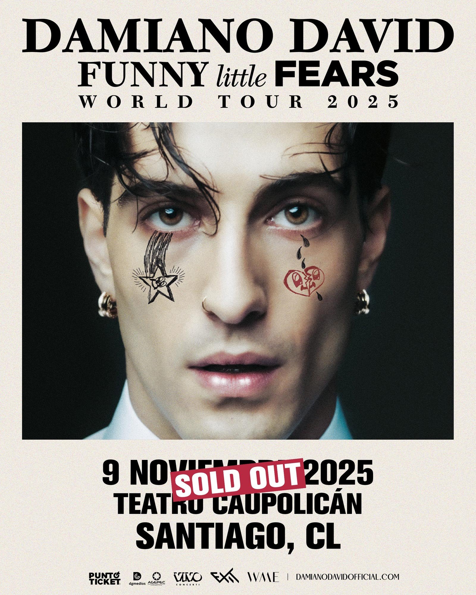 Damiano David Sold Out en Chile | AFICHE