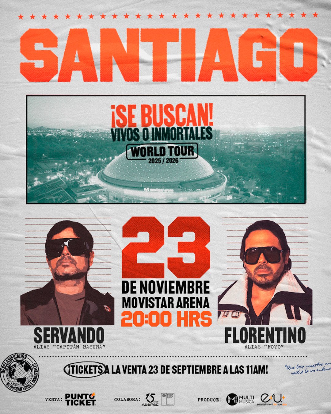 Servando & Florentino en Chile | AFICHE
