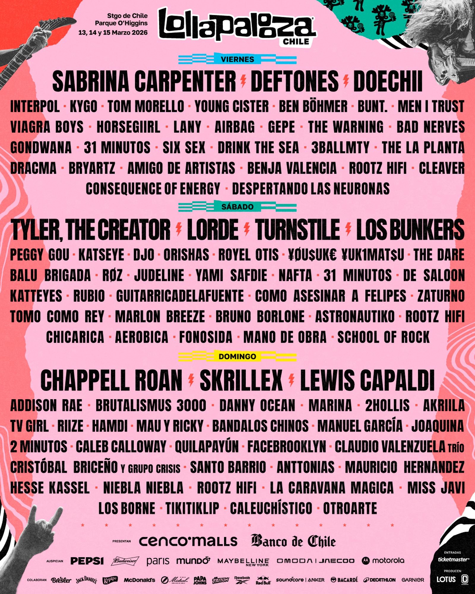CARTEL LOLLA x DIA | INTERPOL | VIERNES 13