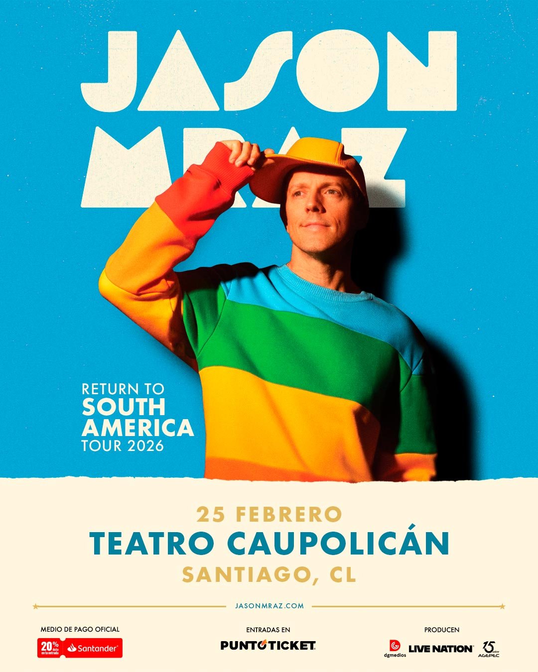 Jason Mraz @ Teratro Caupolicán | AFICHE