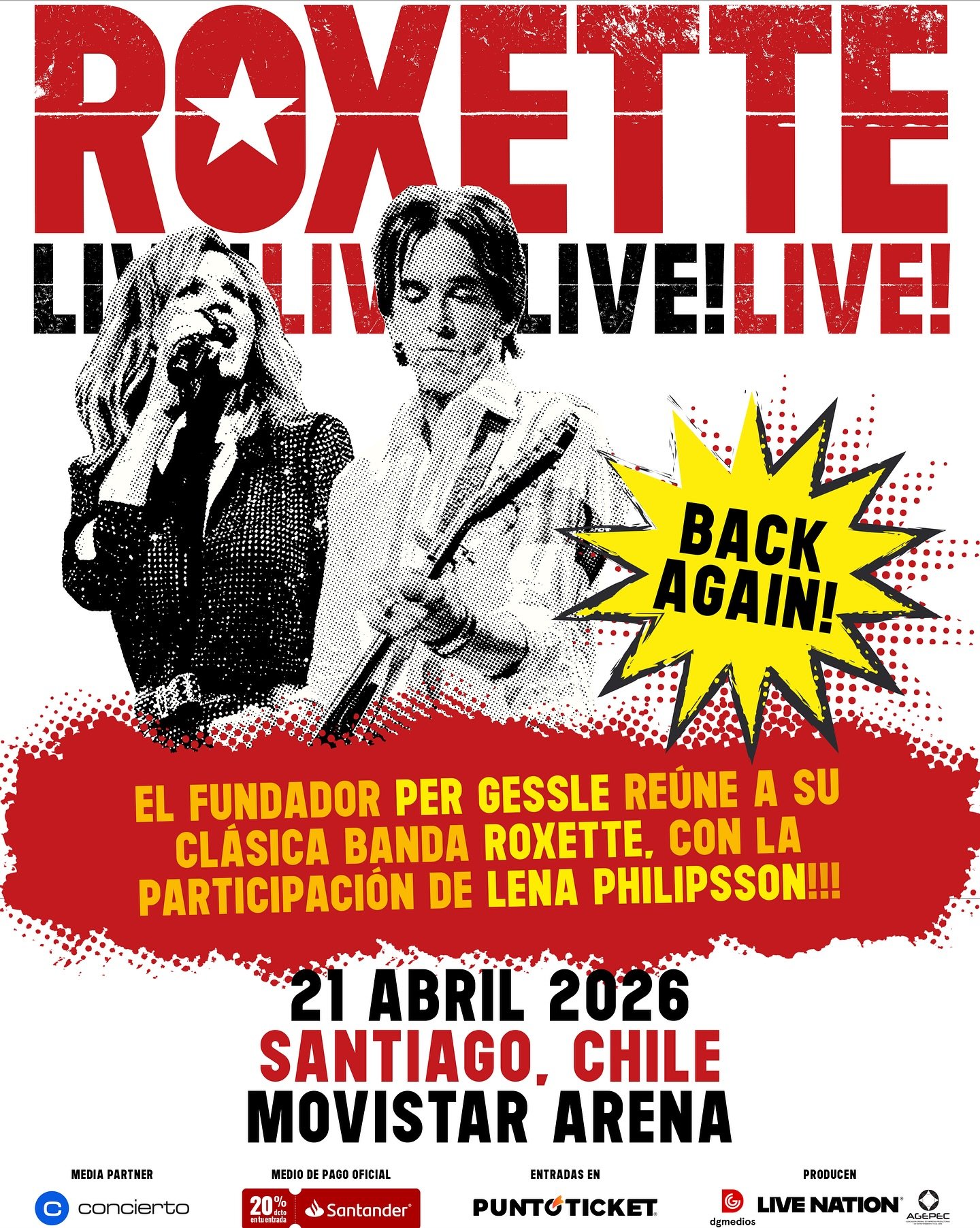 Roxette @ Movistar Arena | AFICHE