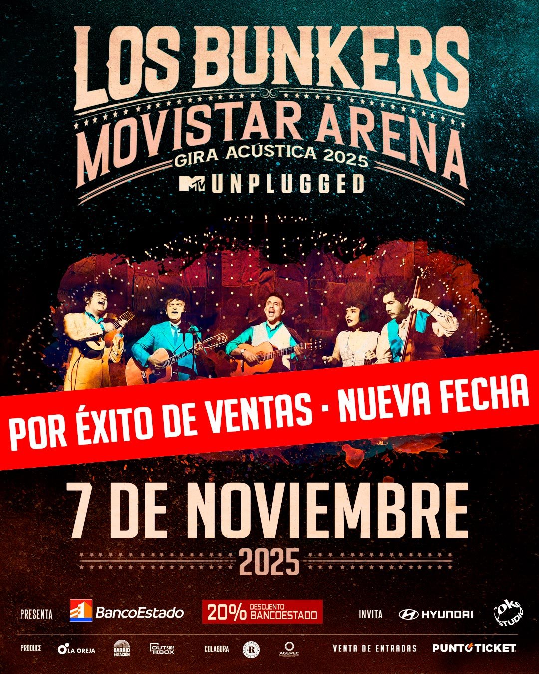 Los Bunkers @ Movistar Arena | Nueva Fecha