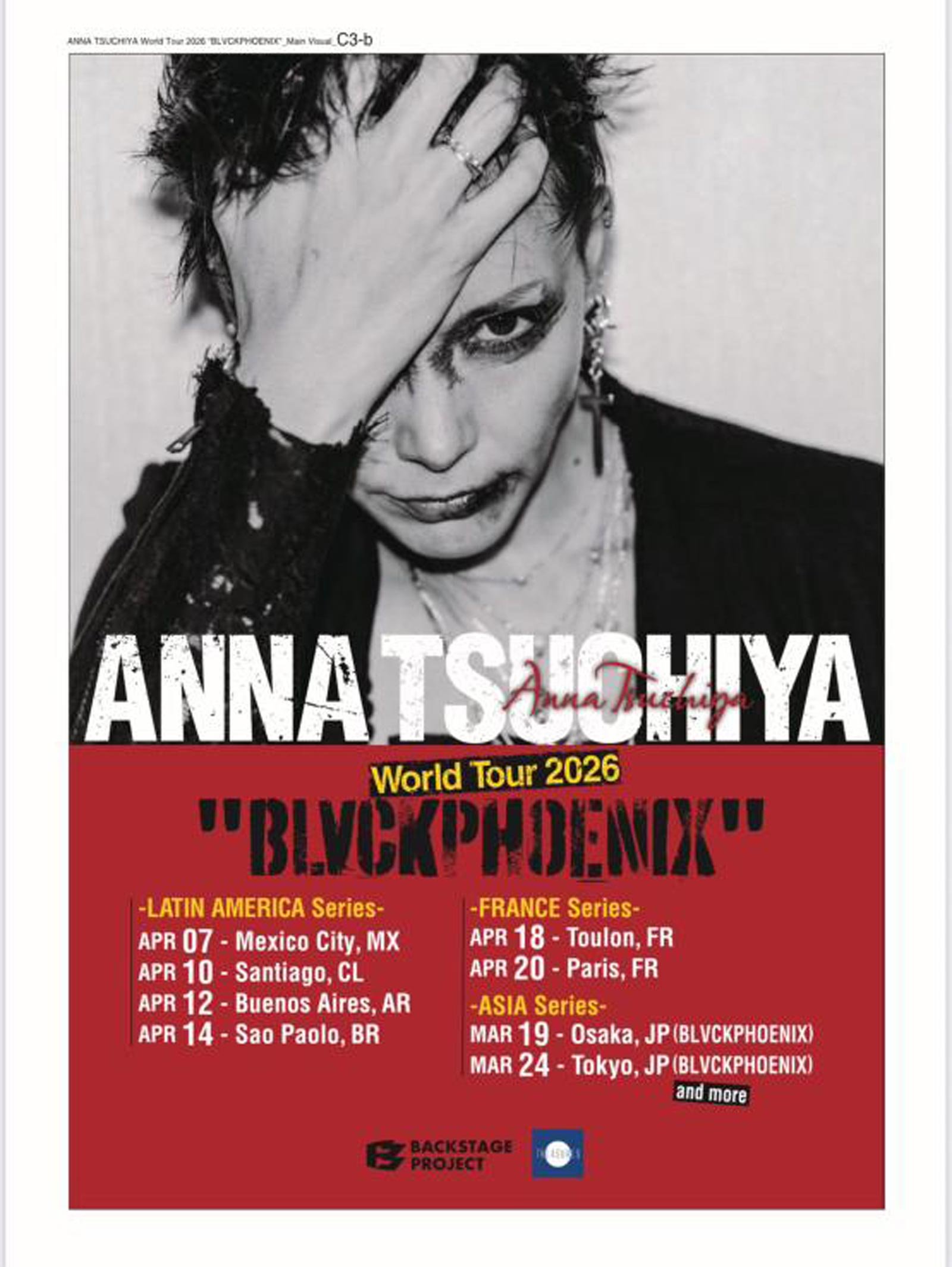 Anna Tsuchiya | ‘BLVCKPHOENIX' World Tour 2026 AFICHE