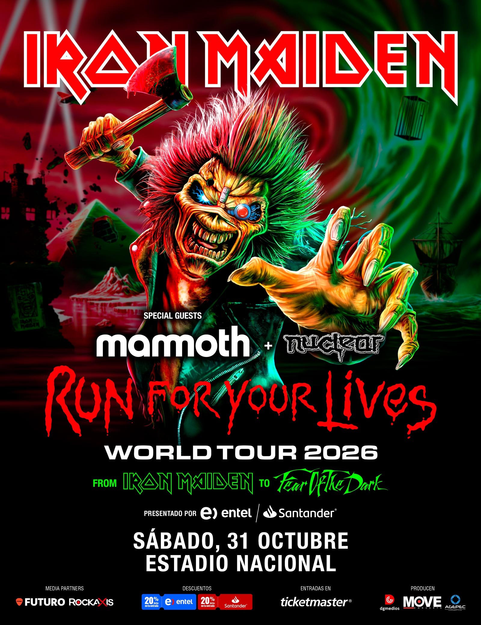 Iron Maiden @ Estadio Nacional | AFICHE