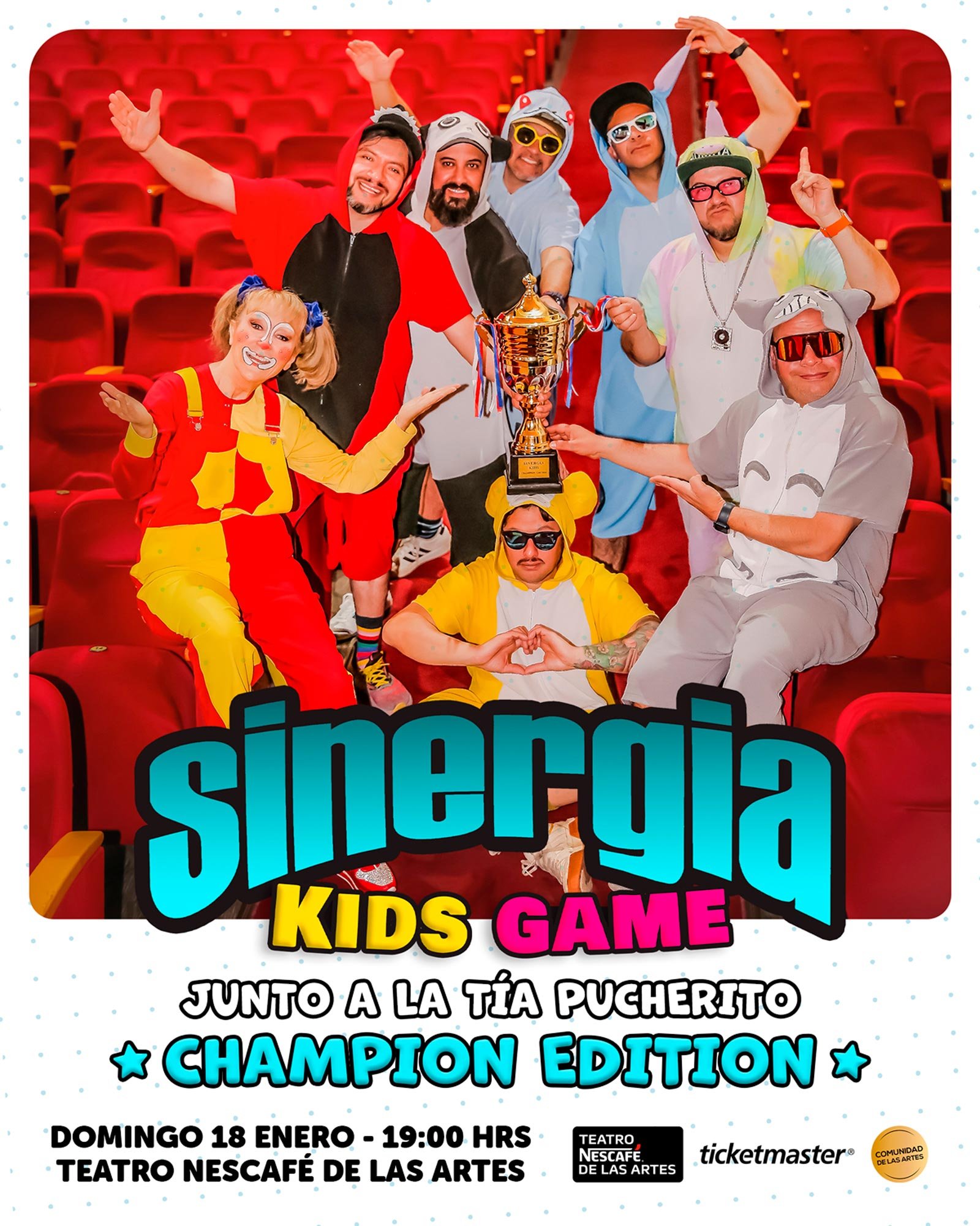 Sinergia Kids y Tía Pucherito | Teatro NESCAFÉ de las Artes | Afiche