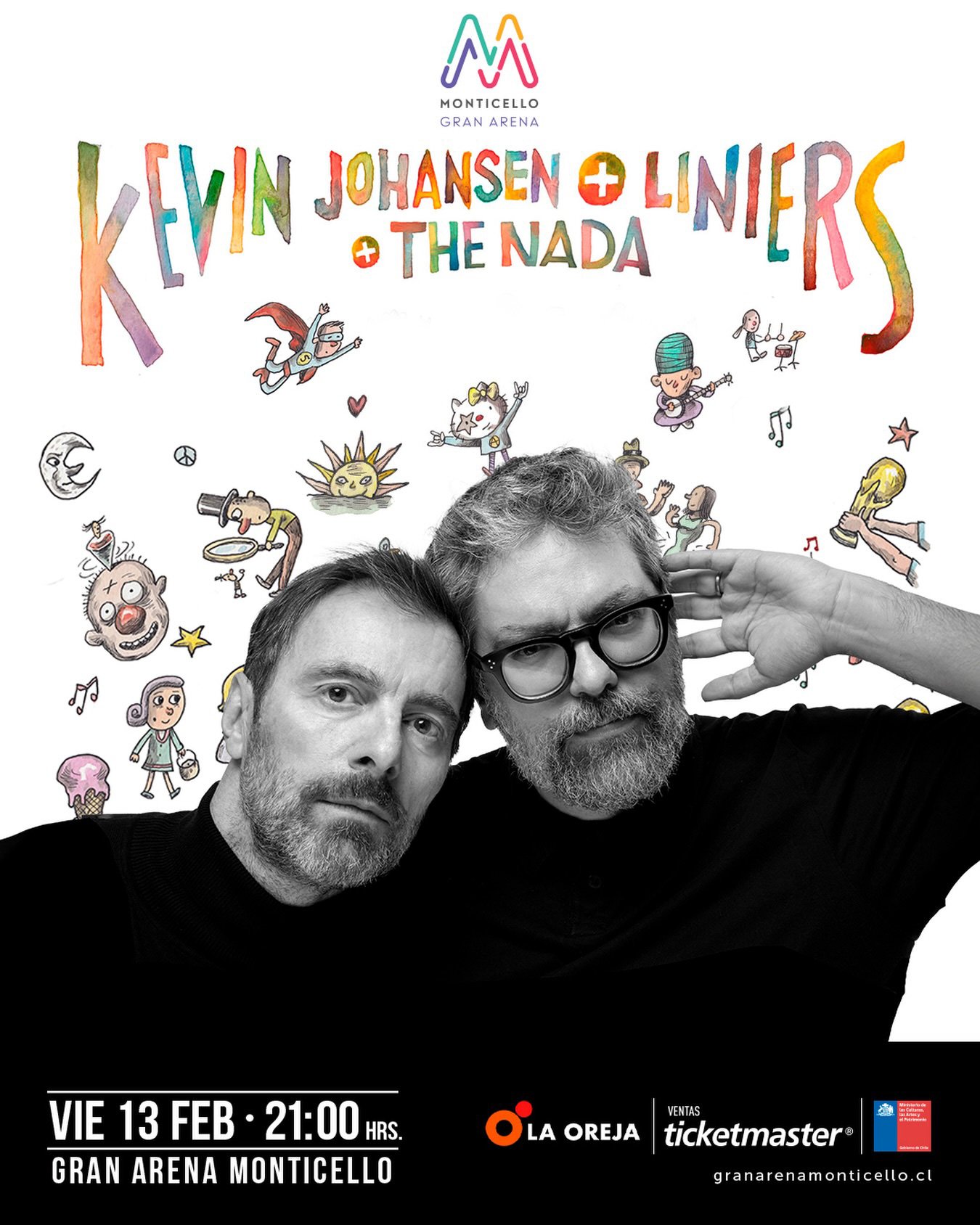 Kevin Johansen + Liniers + The Nada @ Gran Arena Monticello | AFICHE