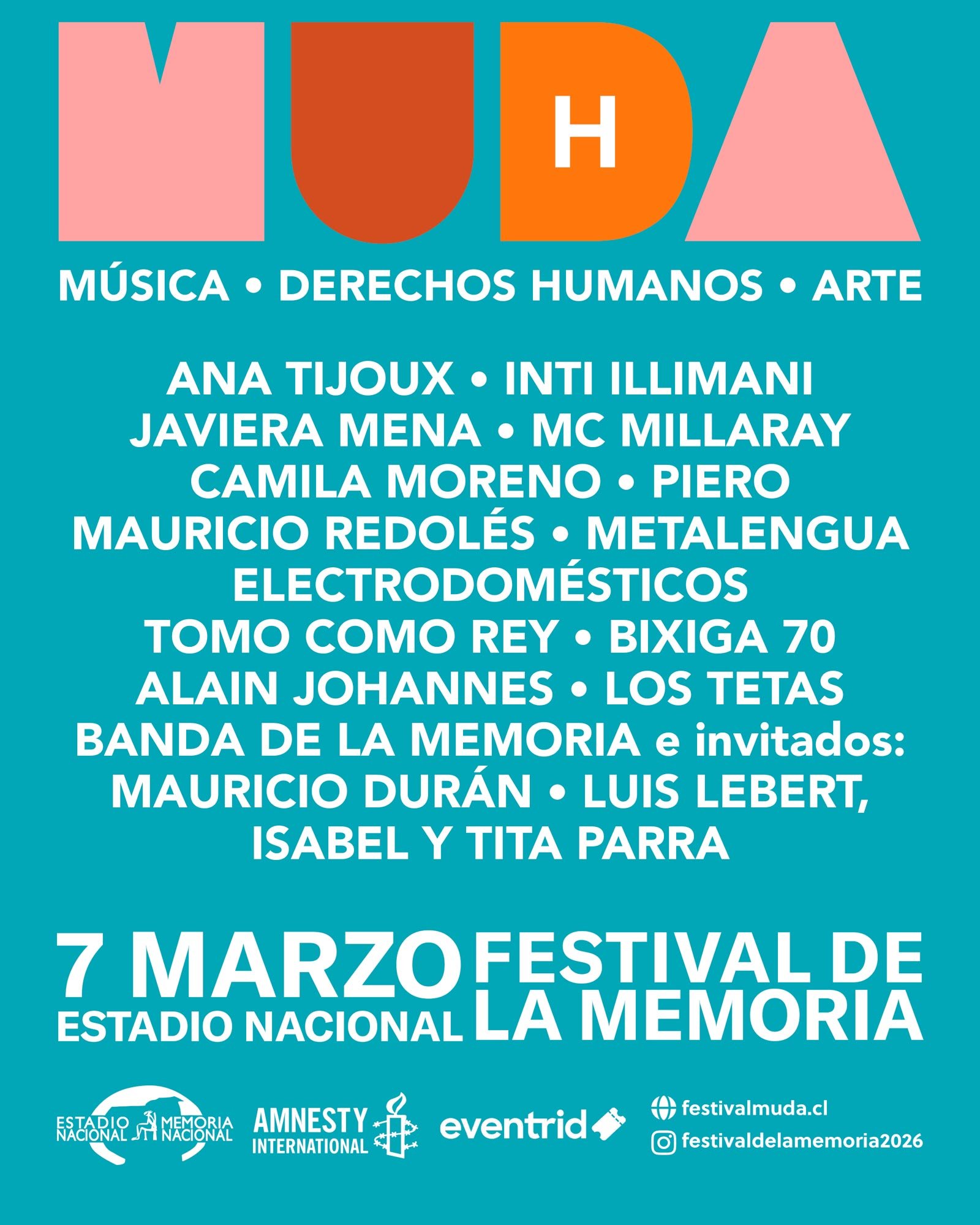 MUDA @ Estadio Nacional | AFICHE