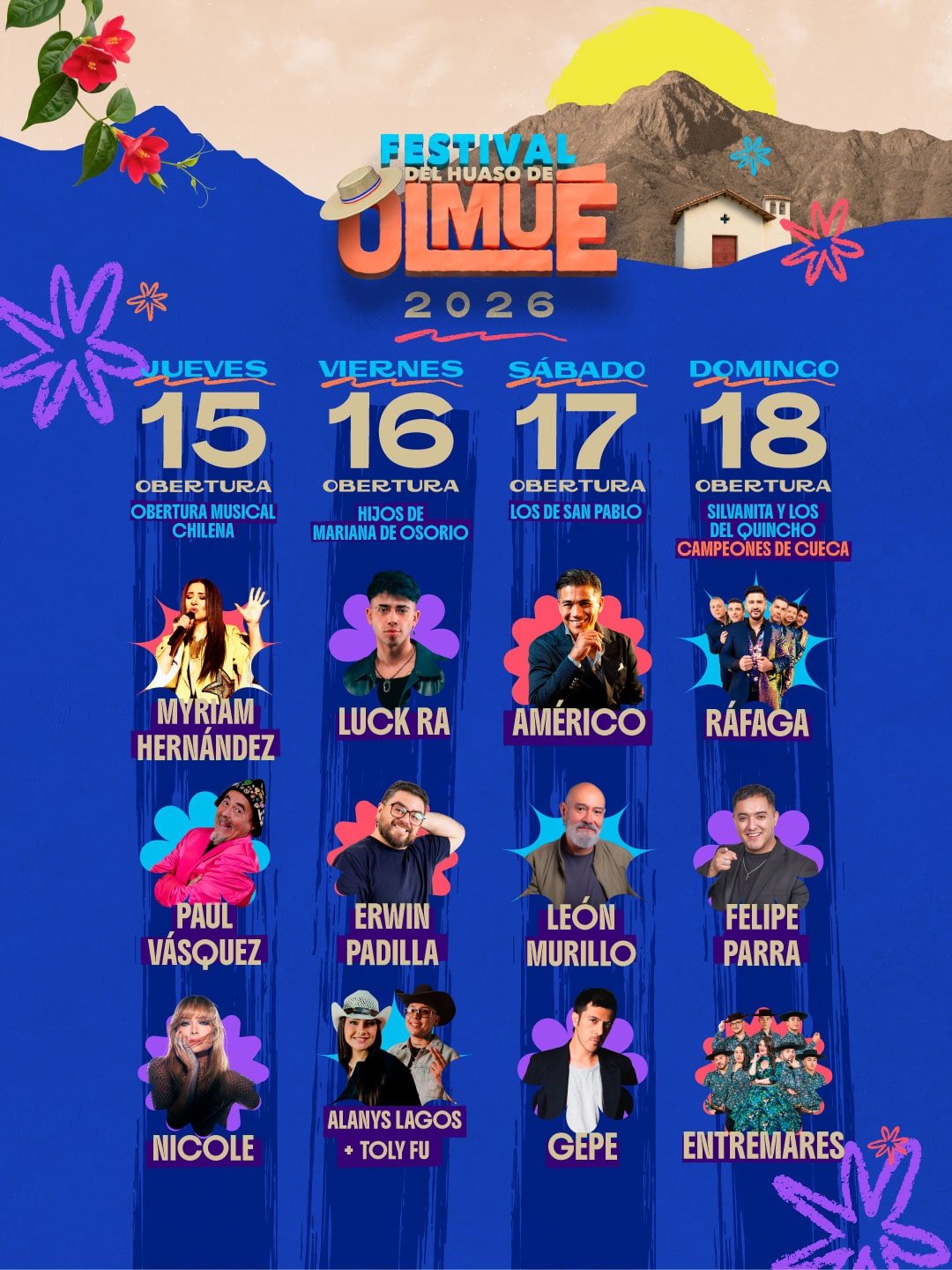 Festival del Huaso de Olmué 2026 | LINE UP