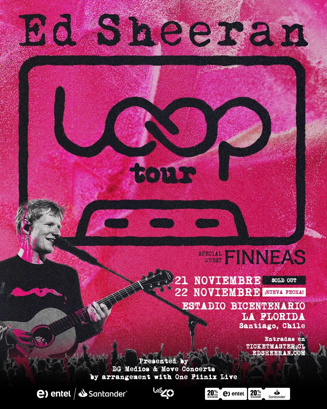 Ed Sheeran en el Estadio Bicentenario de La Florida | AFICHE