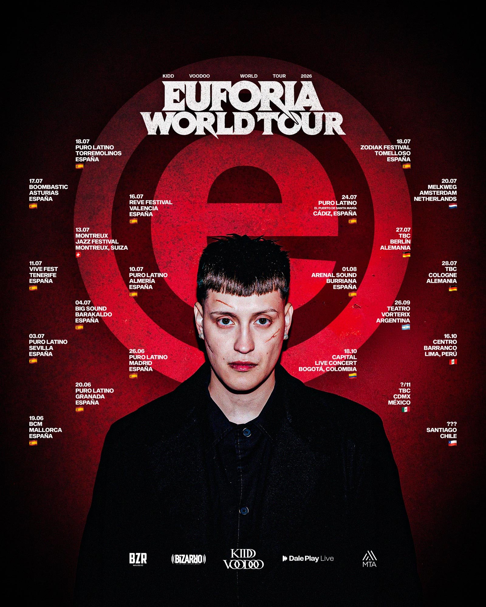 Kidd Voodoo | EUFORIA WORLD TOUR | AFICHE