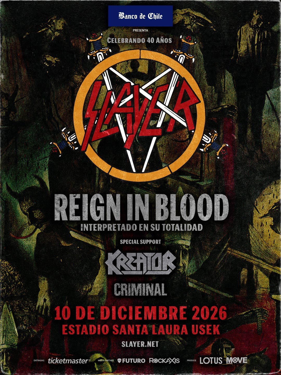 Slayer en Chile | AFICHE