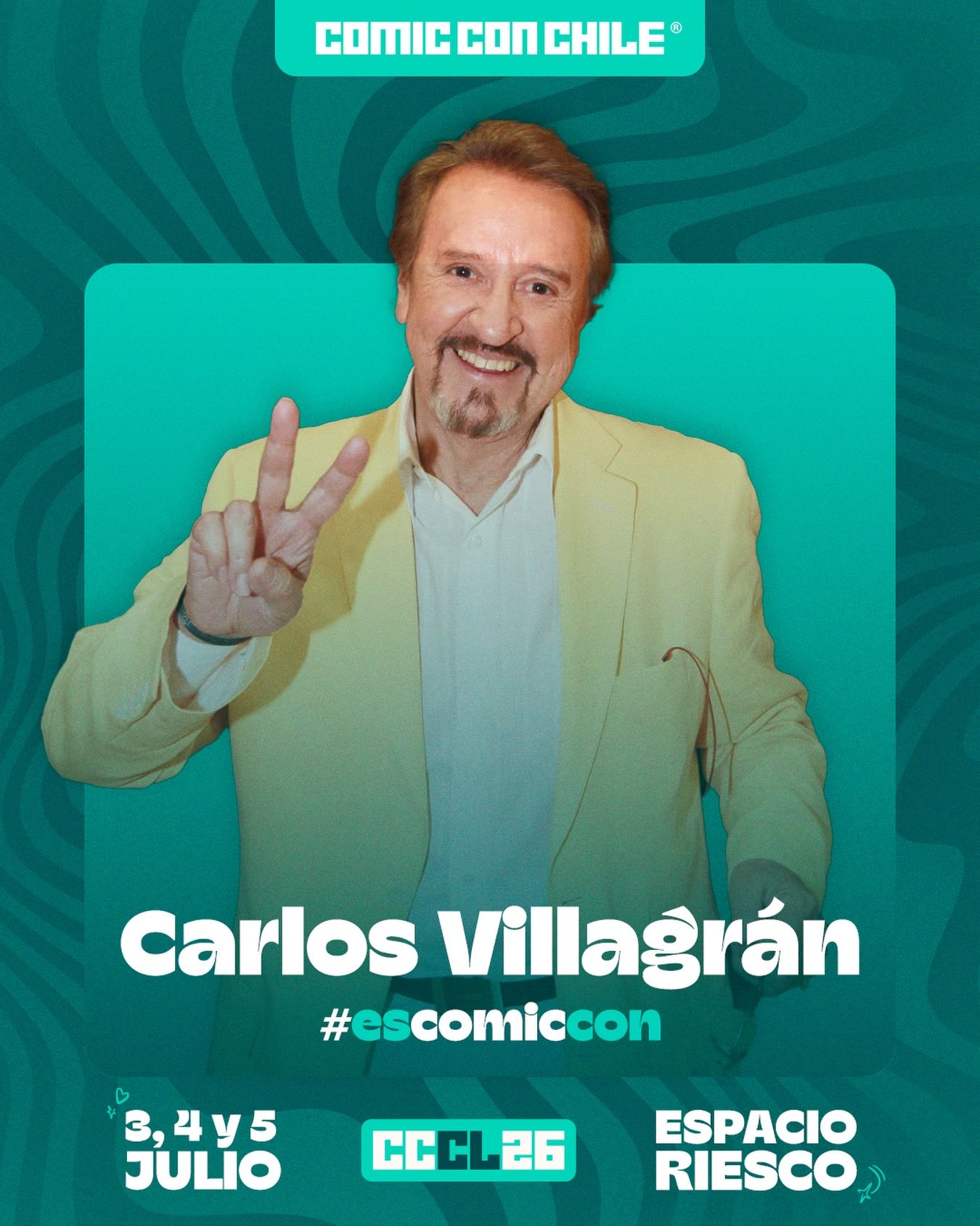 Carlos Villagrán | Comic Con Chile | AFICHE