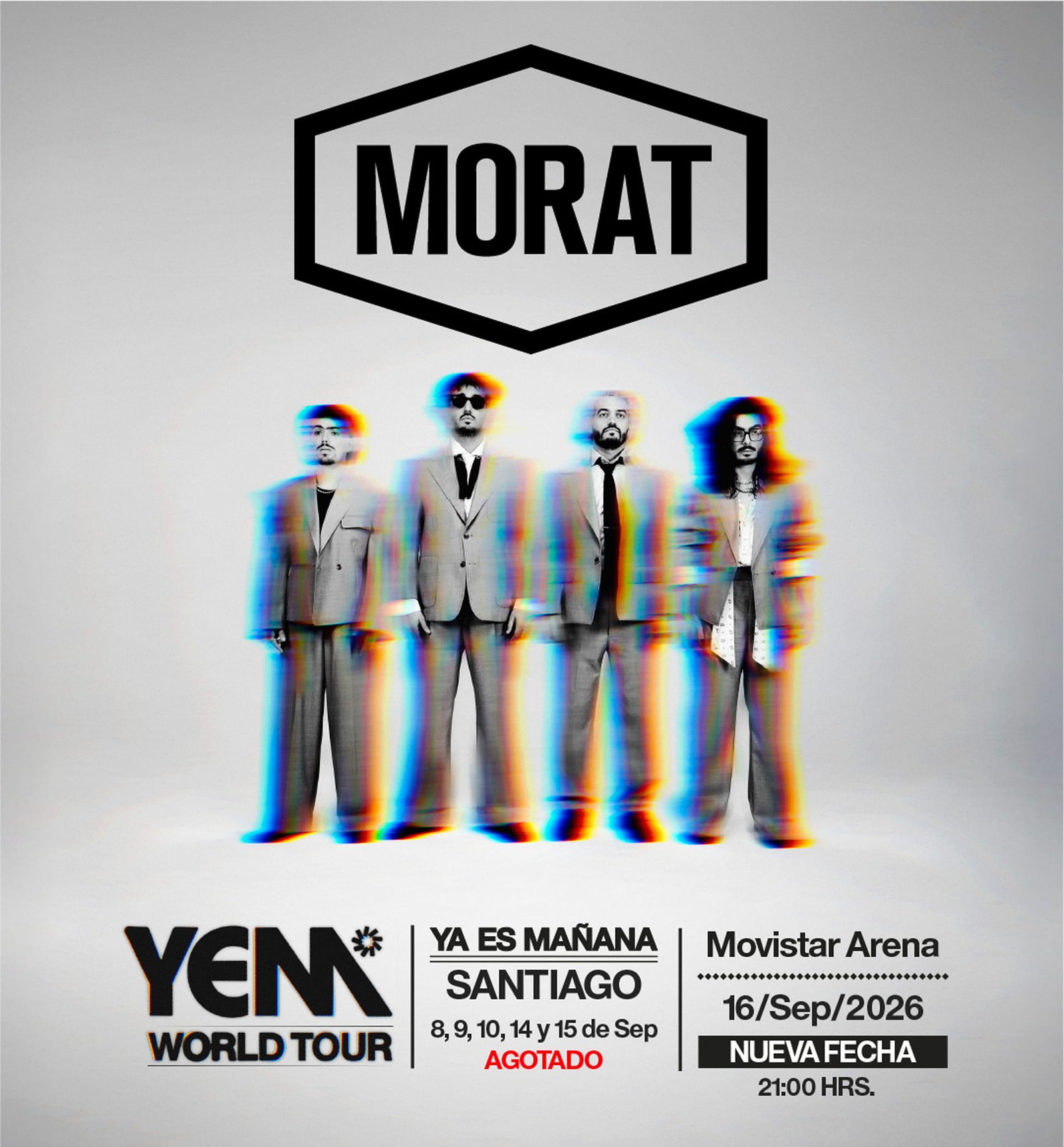 MORAT @ Movistar Arena | NUEVA FECHA 16 de septiembre | AFICHE