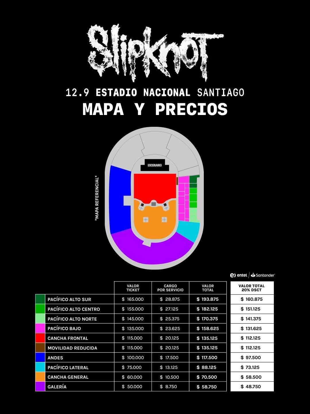 Slipknot-en-Chile-Precios
