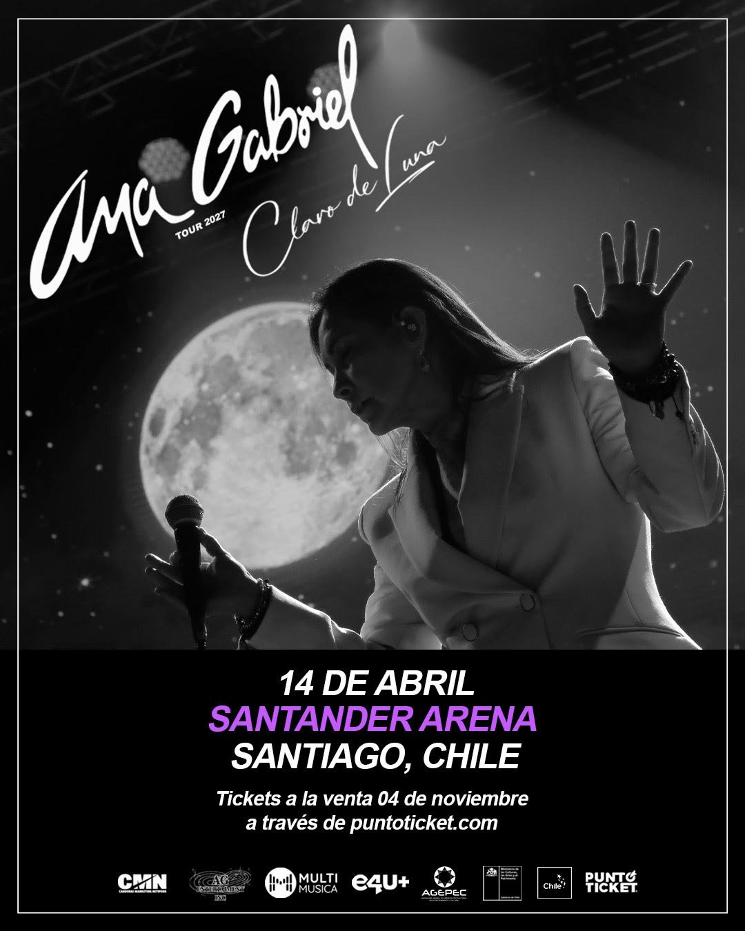 Ana Gabriel | Gira Claro de Luna | AFICHE