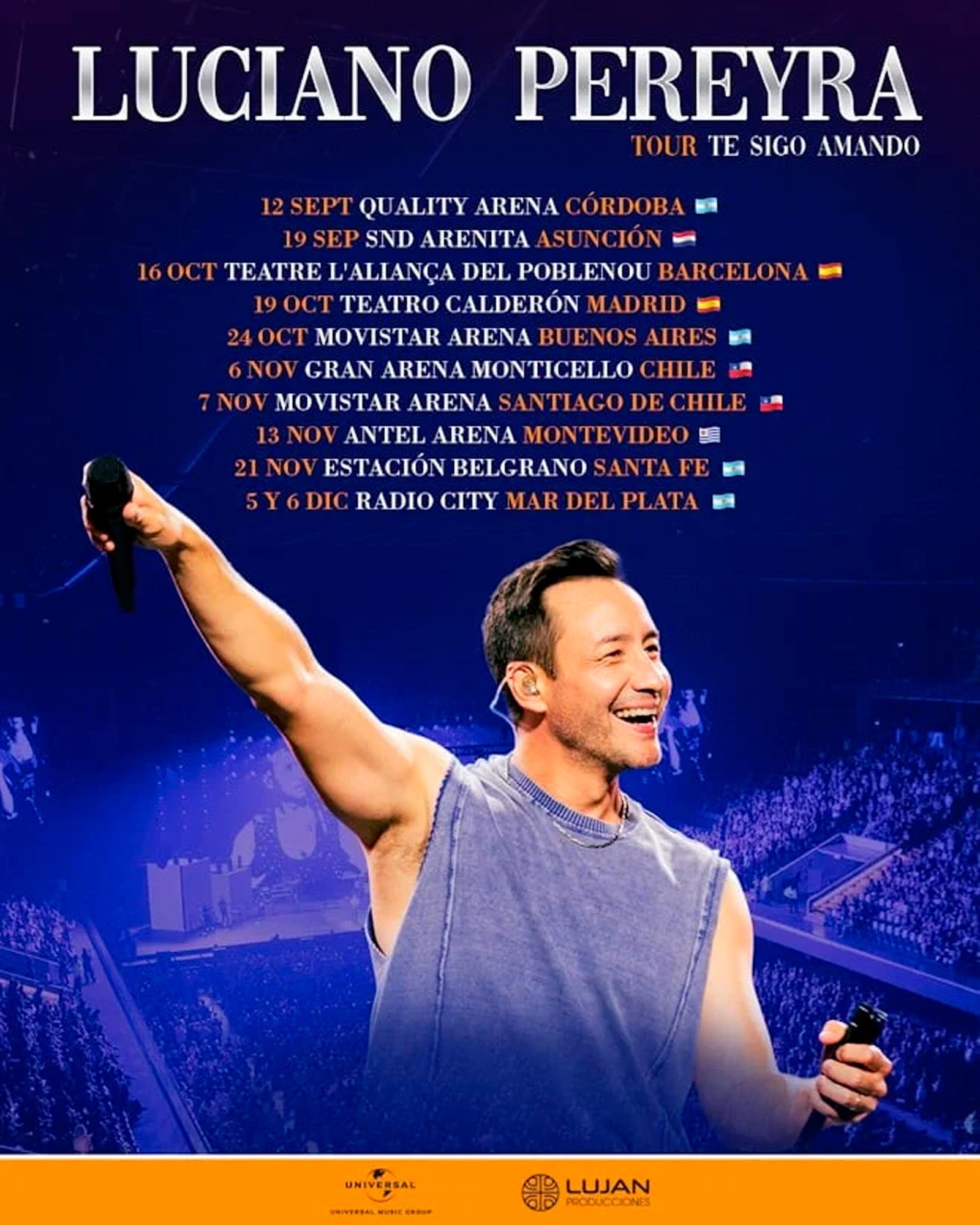 Luciano Pereyra | Tour Te Sigo Amando | AFICHE